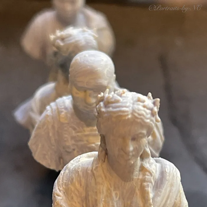1 12 Scale Miniature Bust Dollhouse Statuary Portraits by NC Earrings 1 12 Scale Miniature Bust Dollhouse Statuary Portraits by NC Earrings