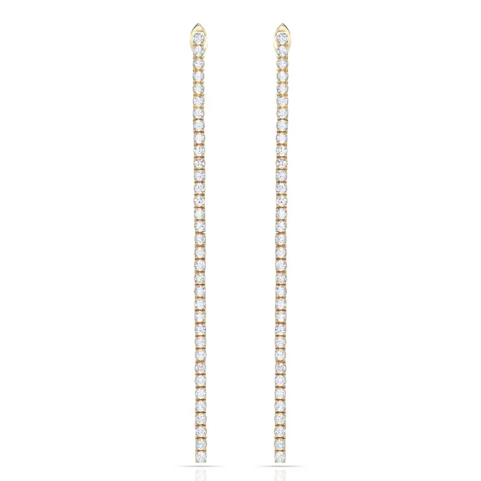 186 Carat Diamond Line Earrings Stephen Silver Fine Jewelry Earrings