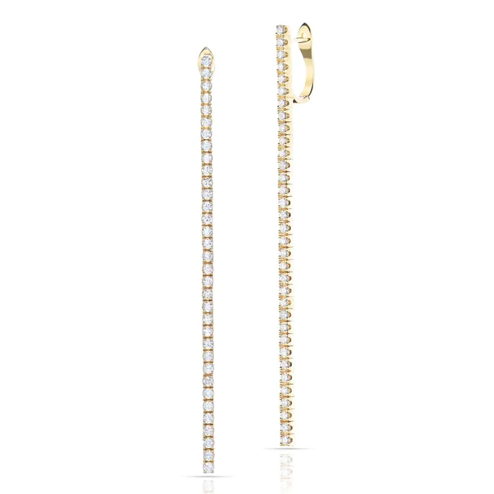 186 Carat Diamond Line Earrings Stephen Silver Fine Jewelry Earrings