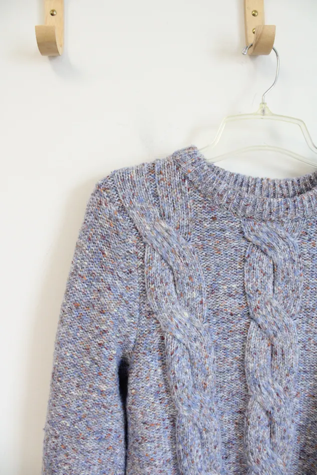 A New Day Rings A New Day Blue Orange Cable Knit Sweater XS