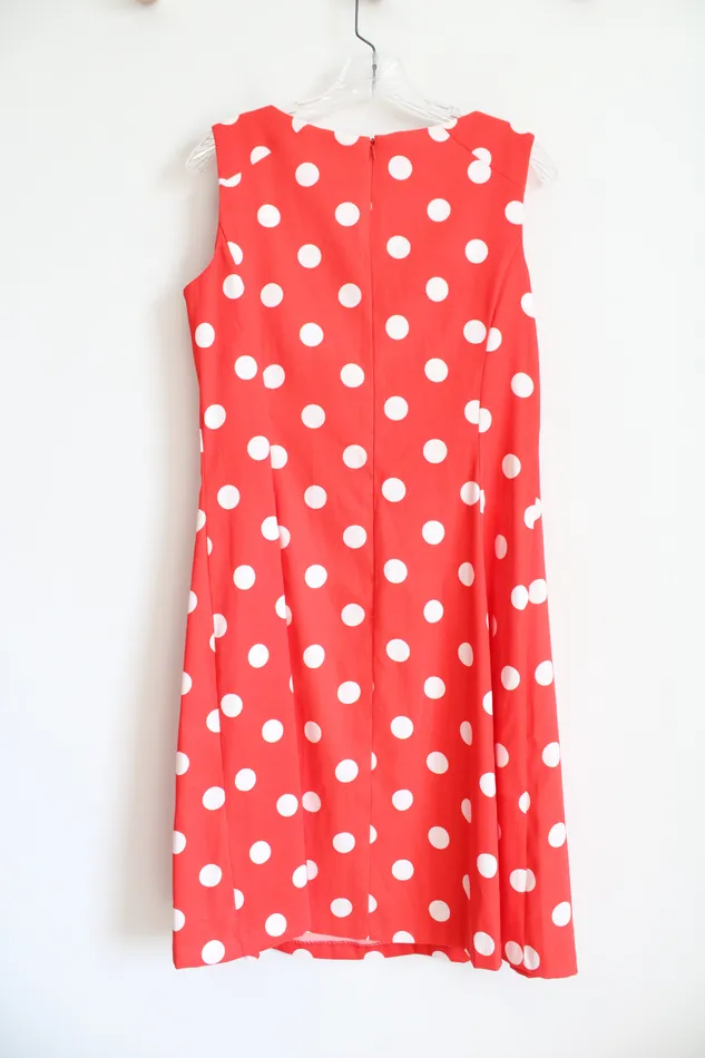 AGB Rings AGB Dress Red White Polka Dot Pleated Dress 10