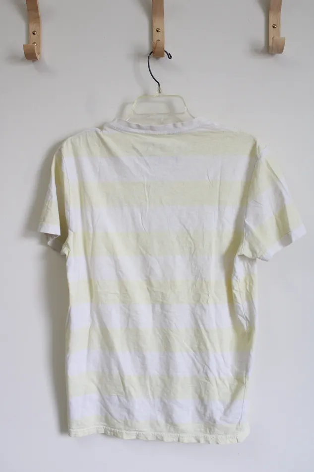 American Eagle Earrings American Eagle Athletic Fit Yellow Striped Tee M