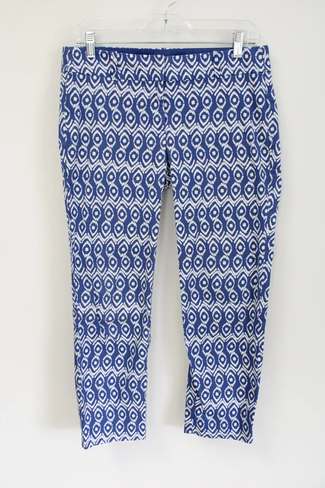 Ann Taylor LOFT Ann Taylor Carnegie Crop Blue Pant 4 Rings