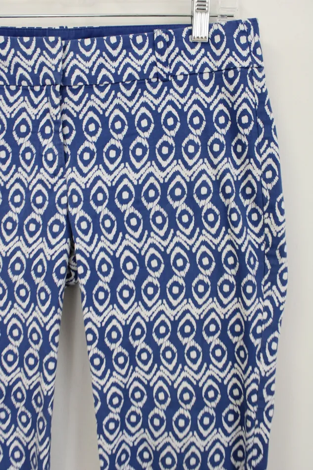 Ann Taylor LOFT Ann Taylor Carnegie Crop Blue Pant 4 Rings