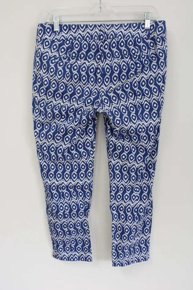 Ann Taylor LOFT Ann Taylor Carnegie Crop Blue Pant 4 Rings