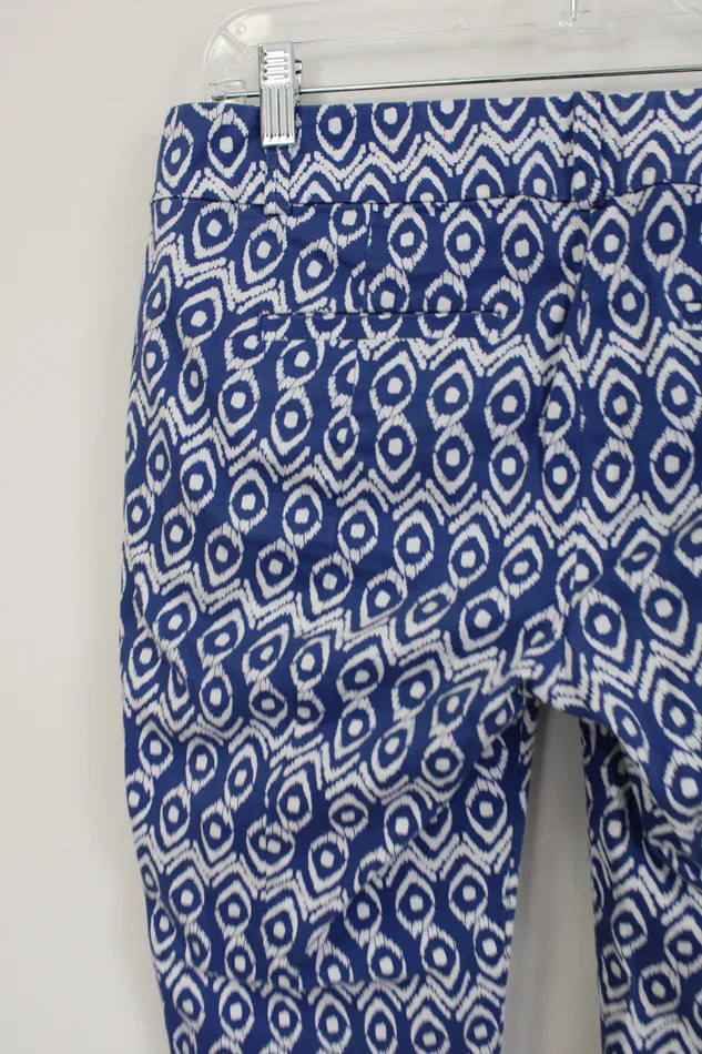 Ann Taylor LOFT Ann Taylor Carnegie Crop Blue Pant 4 Rings