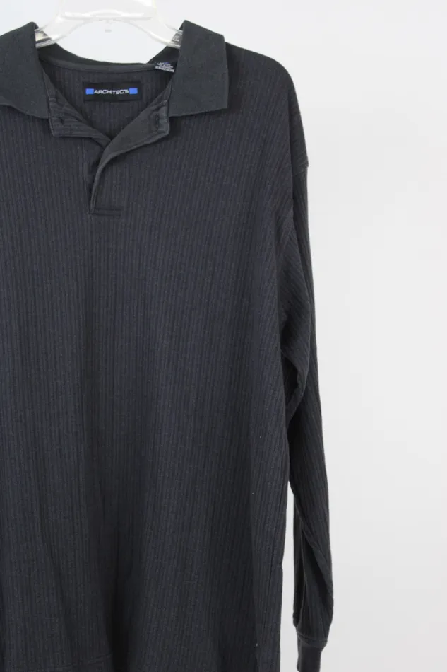 Architect Earrings Architect Gray Ribbed Shirt XL