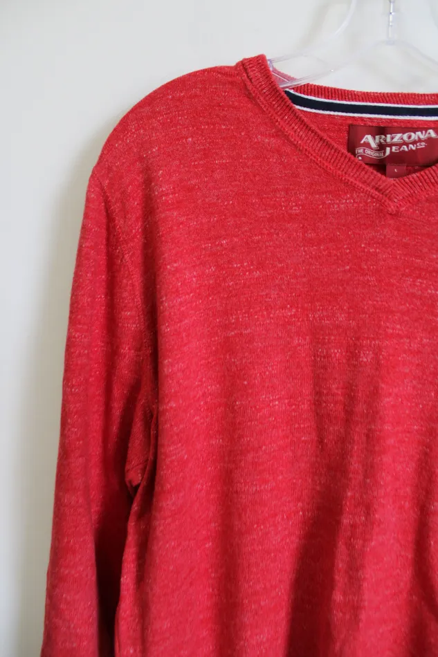 Arizona Earrings Arizona Jeans Co Red Heathered Sweater L