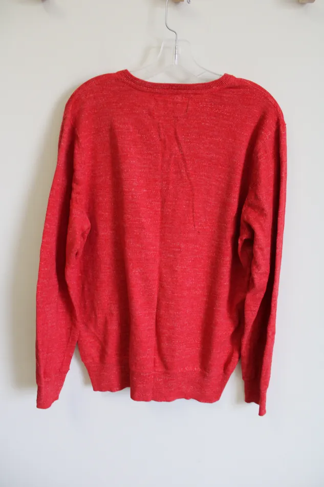 Arizona Earrings Arizona Jeans Co Red Heathered Sweater L