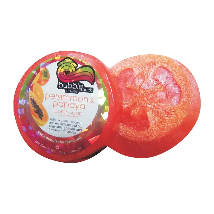 BUBBLESHACK Necklaces Bubble Shack Persimmon and Papaya Loofah Soap
