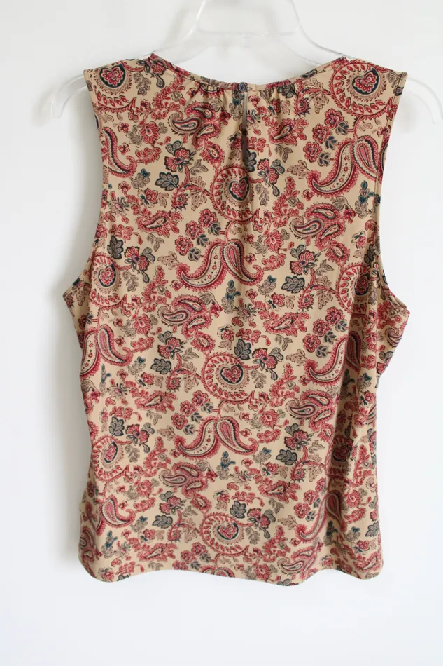 Chaps Brown Paisley Tank L Chaps Earrings