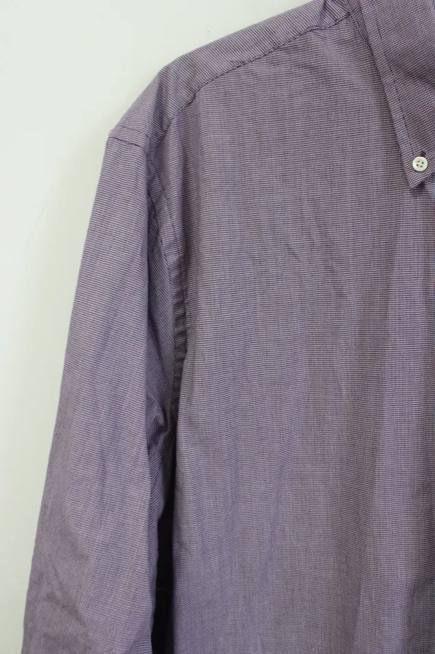 Chaps Earrings Chaps Classic Fit Purple Patterned Button Down Shirt 17 3233