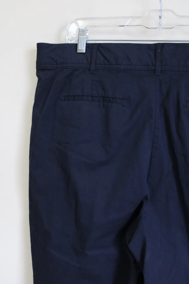 Christopher Banks Christopher Banks Signature Comfort Dark Navy Blue Khaki Capris 16 Rings
