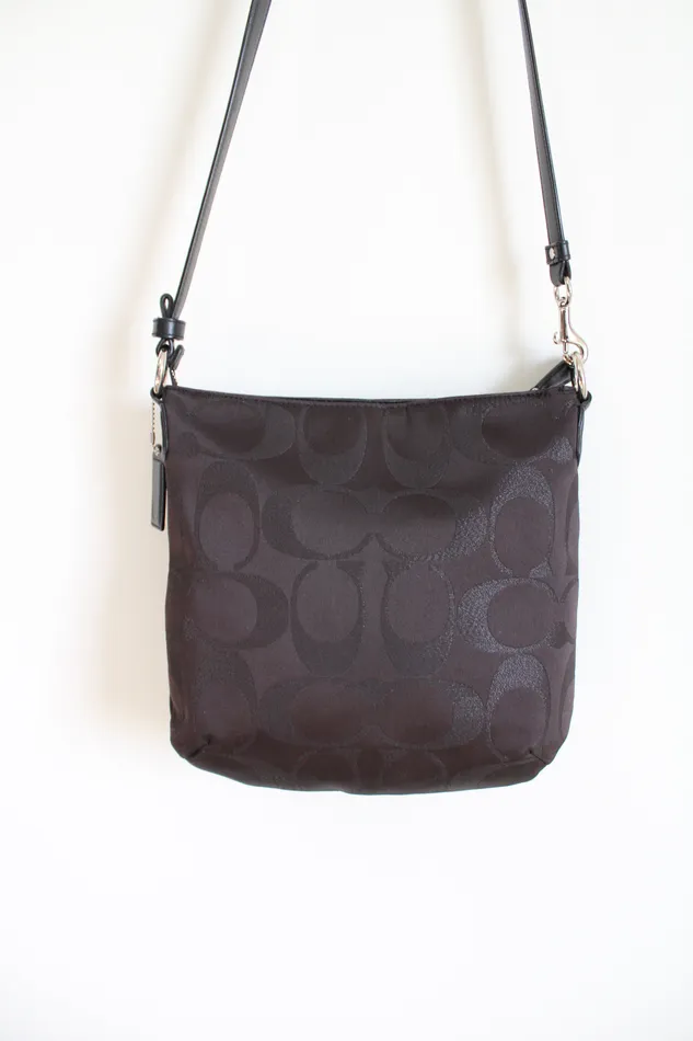 Coach Earrings Coach Brown Shimmer Monogram Crossbody Purse