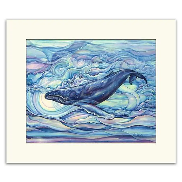 COLLEENWILCOX Earrings Mystic Blue Matted Print by Colleen Wilcox 11x14