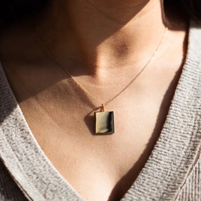 Consider the Wldflwrs Plain Oblong Square Charm Charm Necklaces Consider the Wldflwrs Plain Oblong Square Charm Charm Necklaces