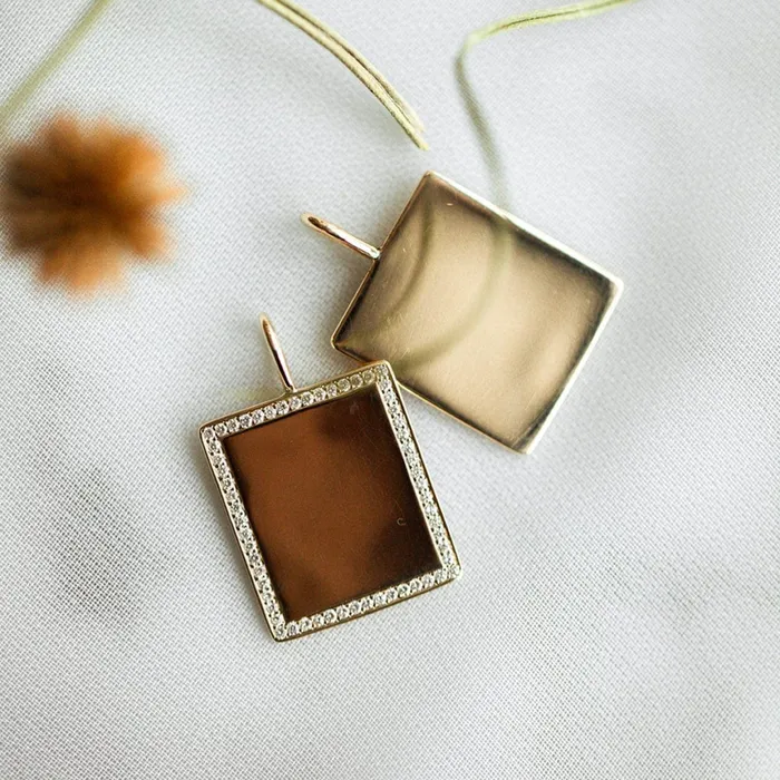 Consider the Wldflwrs Plain Oblong Square Charm Charm Necklaces Consider the Wldflwrs Plain Oblong Square Charm Charm Necklaces
