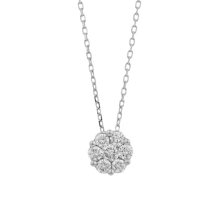 Diamond Circle Cluster Slide Necklace RACHEL LYNN CHICAGO Necklaces