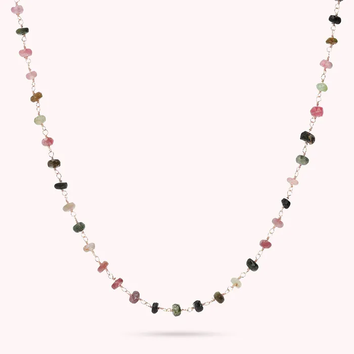 Earrings Collana Rosario con Tormalina Multicolore Bronzallure