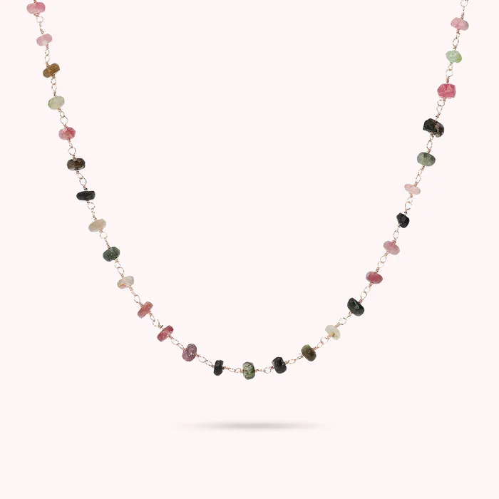 Earrings Collana Rosario con Tormalina Multicolore Bronzallure