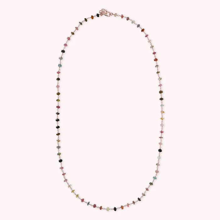 Earrings Collana Rosario con Tormalina Multicolore Bronzallure