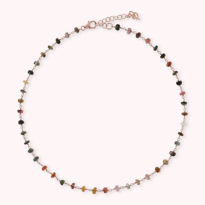 Earrings Collana Rosario con Tormalina Multicolore Bronzallure