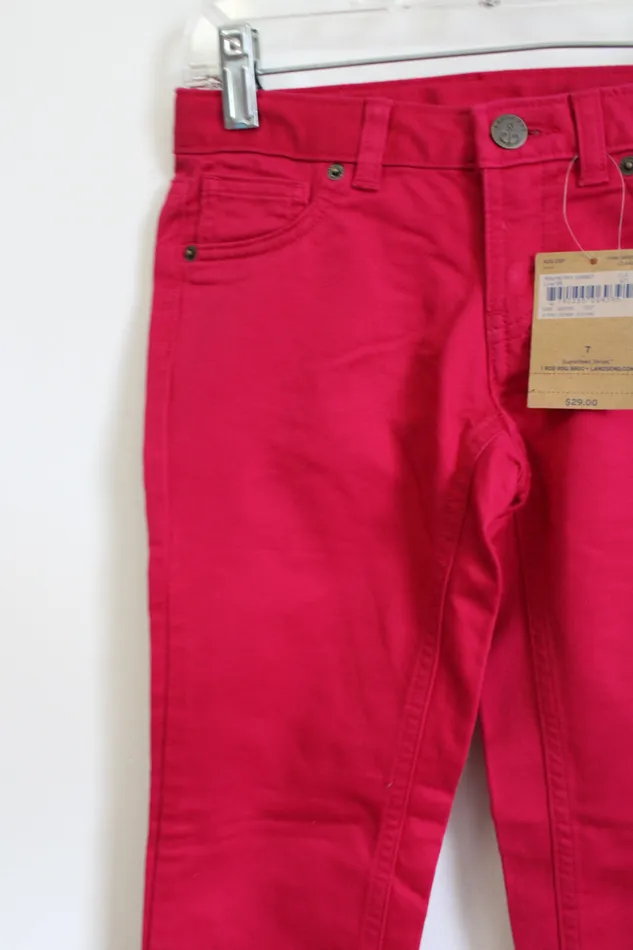 Earrings Lands End NEW Lands End Raspberry Pink Jeggings 7