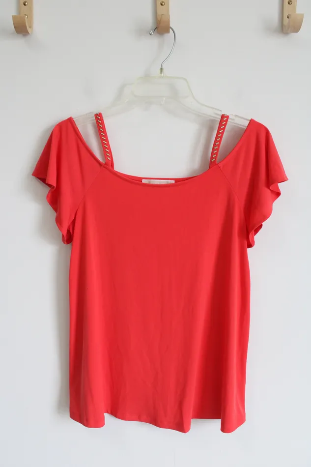 Earrings Michael Kors Michael Kors Orange Cold Shoulder Top S