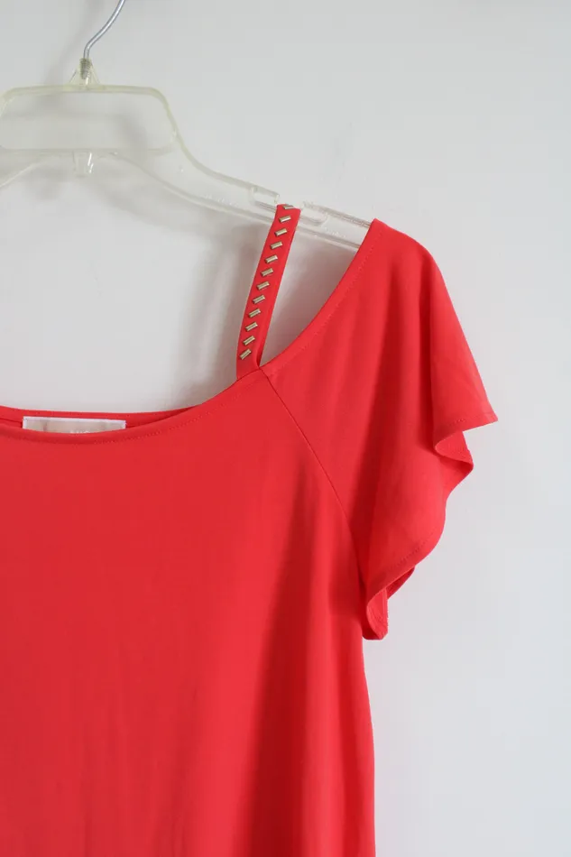 Earrings Michael Kors Michael Kors Orange Cold Shoulder Top S