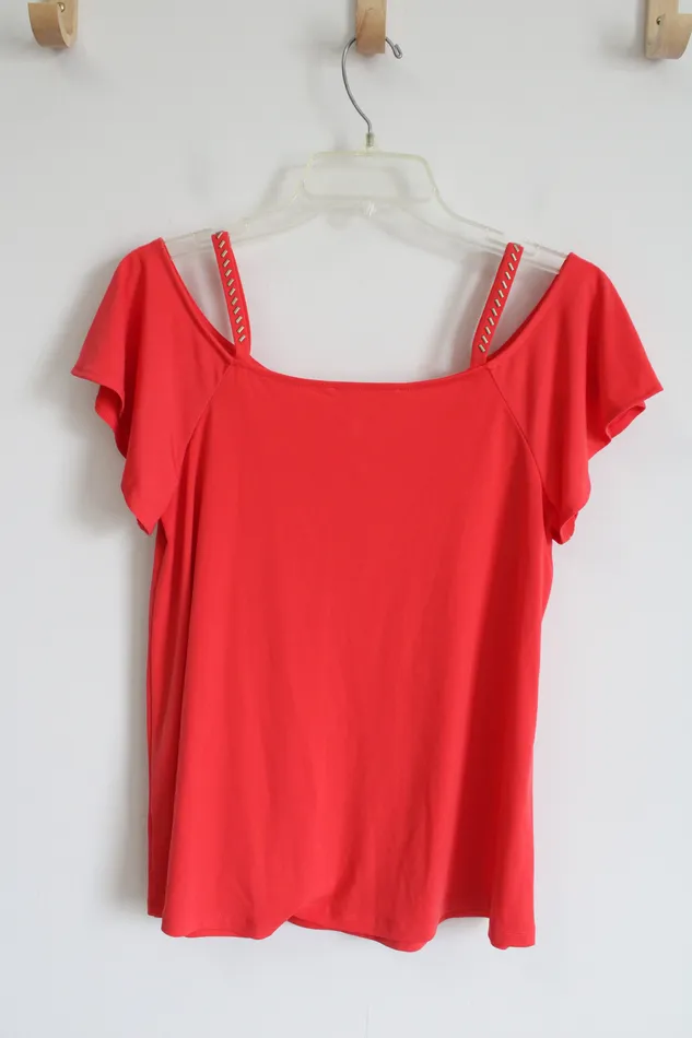 Earrings Michael Kors Michael Kors Orange Cold Shoulder Top S