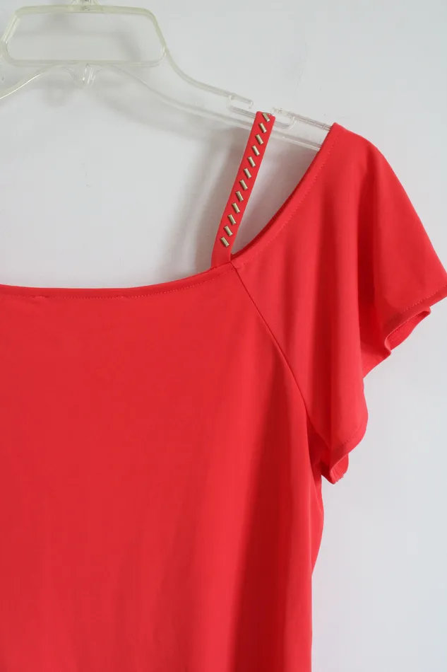 Earrings Michael Kors Michael Kors Orange Cold Shoulder Top S