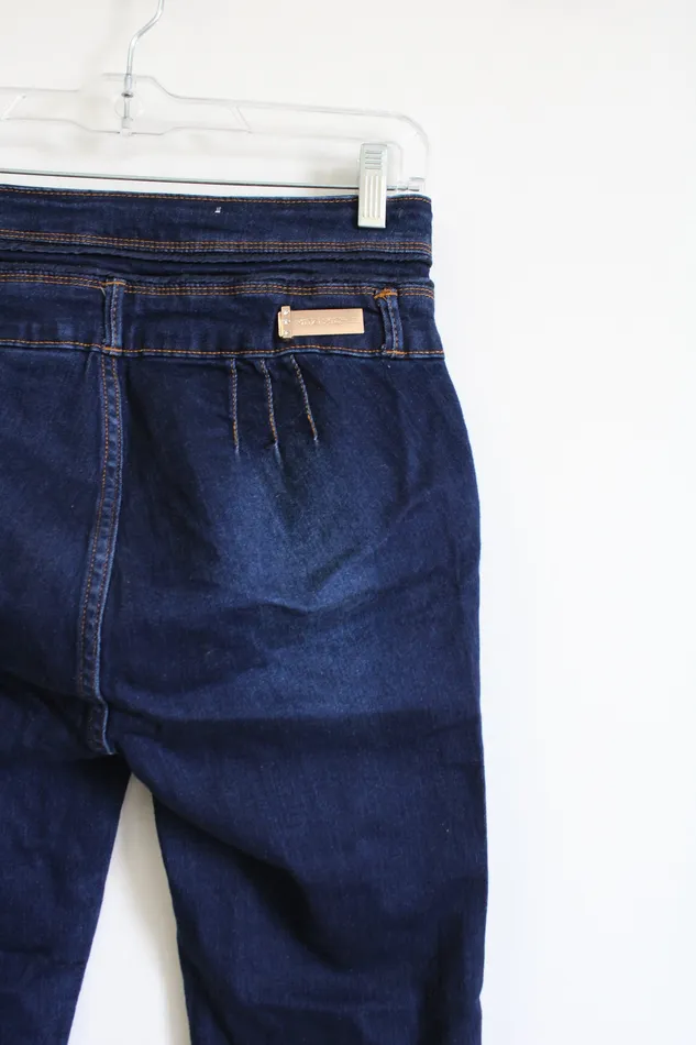 Earrings Mitzl Michel Mitzl Michel High Waisted Dark Wash Jeans 9