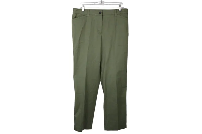 Earrings NEW Talbots StraightLeg Chino Curvy Pants 12 Petite Talbots