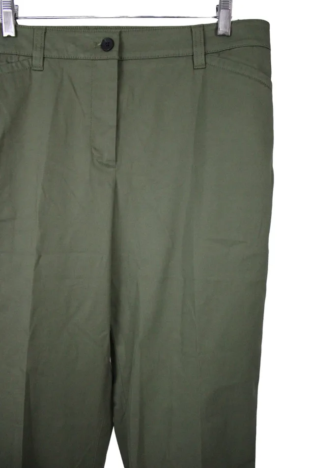 Earrings NEW Talbots StraightLeg Chino Curvy Pants 12 Petite Talbots