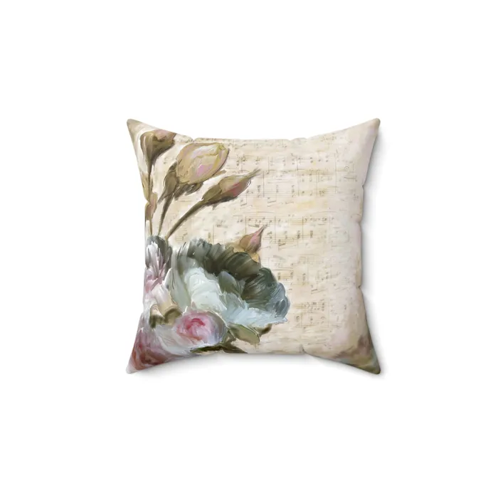 Earrings Ode to Love Musical Themed Pillow Spun Polyester Square Throw Pillow with Insert Portraits by NC Earrings Ode to Love Musical Themed Pillow Spun Polyester Square Throw Pillow with Insert Portraits by NC