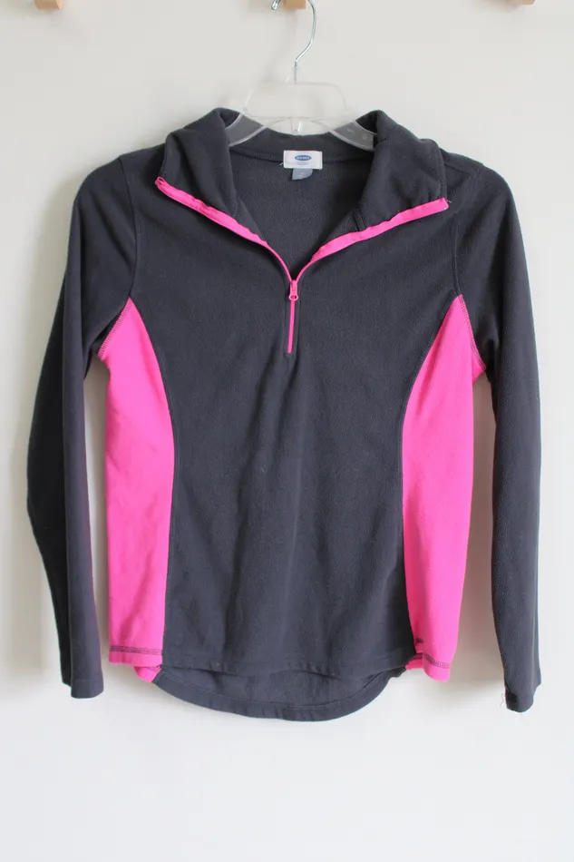 Earrings Old Navy Old Navy Gray Pink Fleece Quarter Zip Pullover M