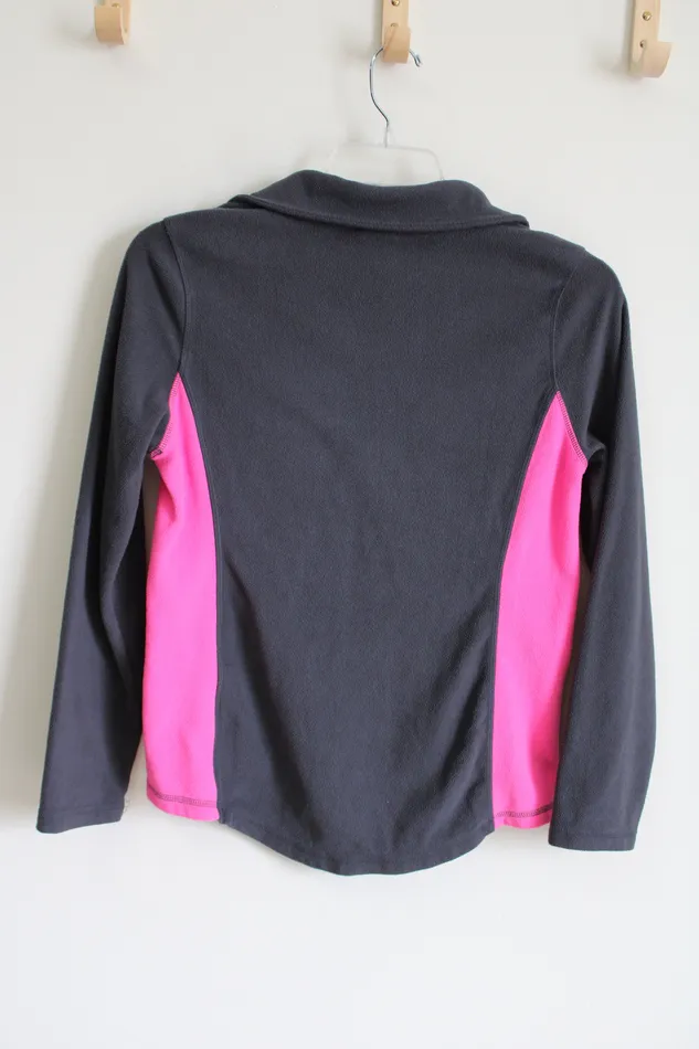 Earrings Old Navy Old Navy Gray Pink Fleece Quarter Zip Pullover M