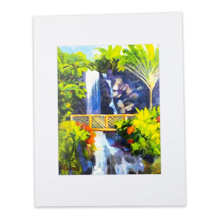 Earrings PCCBUYDIRECT Sunlit Waterfall Matted Print by Antoinette Powell 11 x 14 Earrings PCCBUYDIRECT Sunlit Waterfall Matted Print by Antoinette Powell 11 x 14