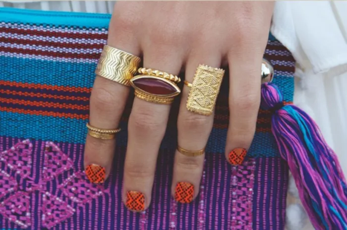 Erika Pea Gitana Granulation Stack Ring Rings Erika Pea Gitana Granulation Stack Ring Rings