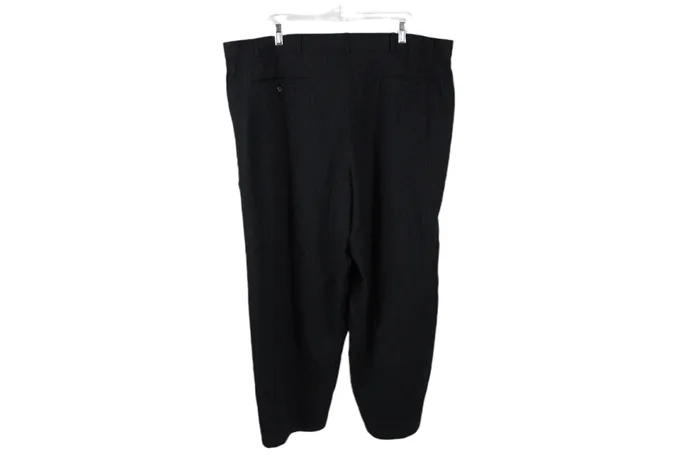 George Black Blue Pinstripe Pant 44X30 George Rings