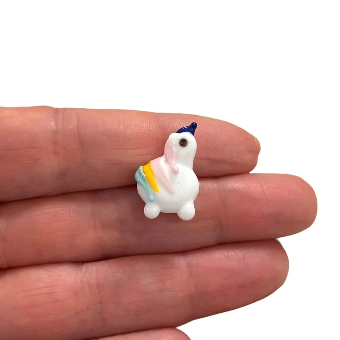 Hand Made Murano Glass Unicorn Charm Peppy Beads Charm Necklaces