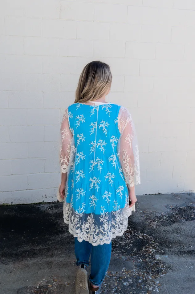 Haptics Earrings Try To Dream Lace Kimono