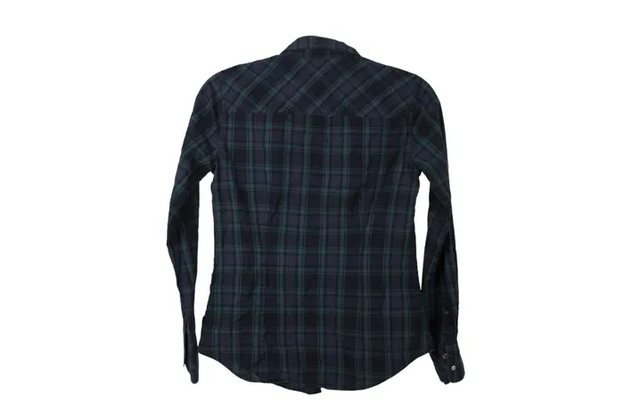 JCrew Perfect Fit Green Black Plaid Shirt 0 JCrew Rings