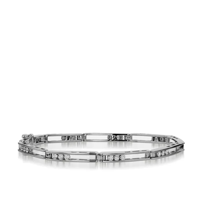 John Atencio Bracelets Lines 10 Carat Diamond Tennis Bracelet