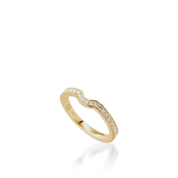 John Atencio Rings Satin Round Yellow Gold Engagement Ring
