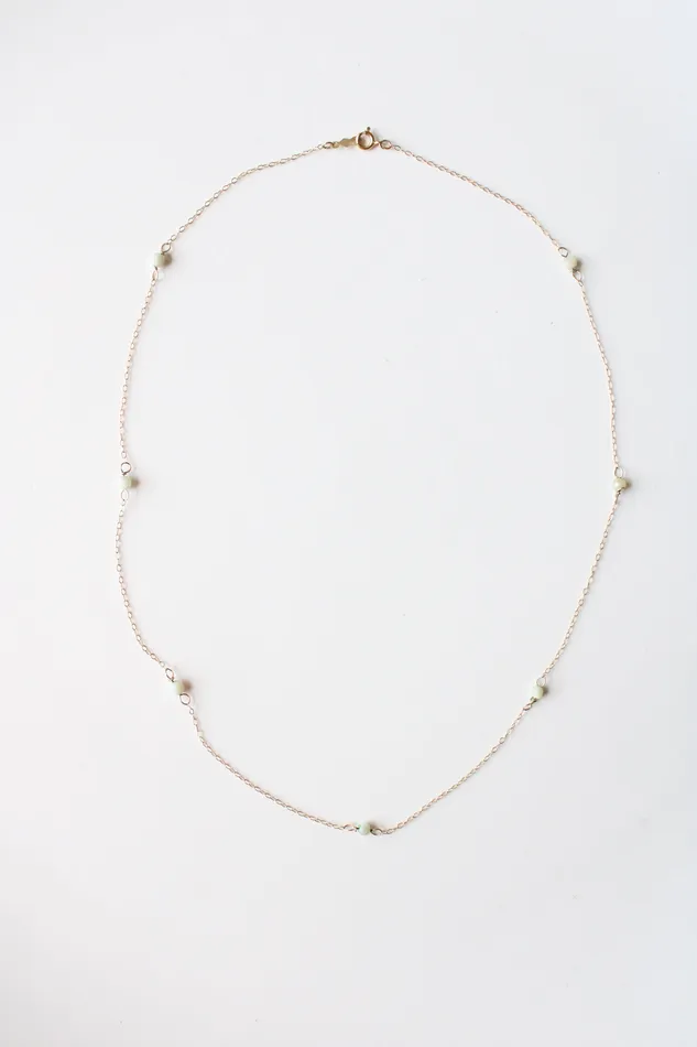 Jubilee Thrift Necklaces 14KT Yellow Gold Pearl Chain Necklace