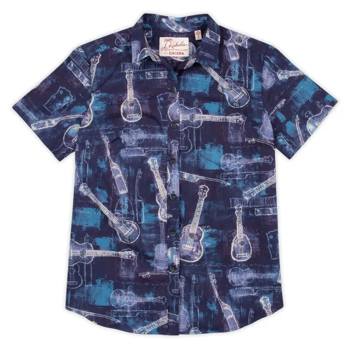 Kahala Cotton X KoAloha Ukulele Mens Hawaiian Shirt KAHALASPTSWR Rings