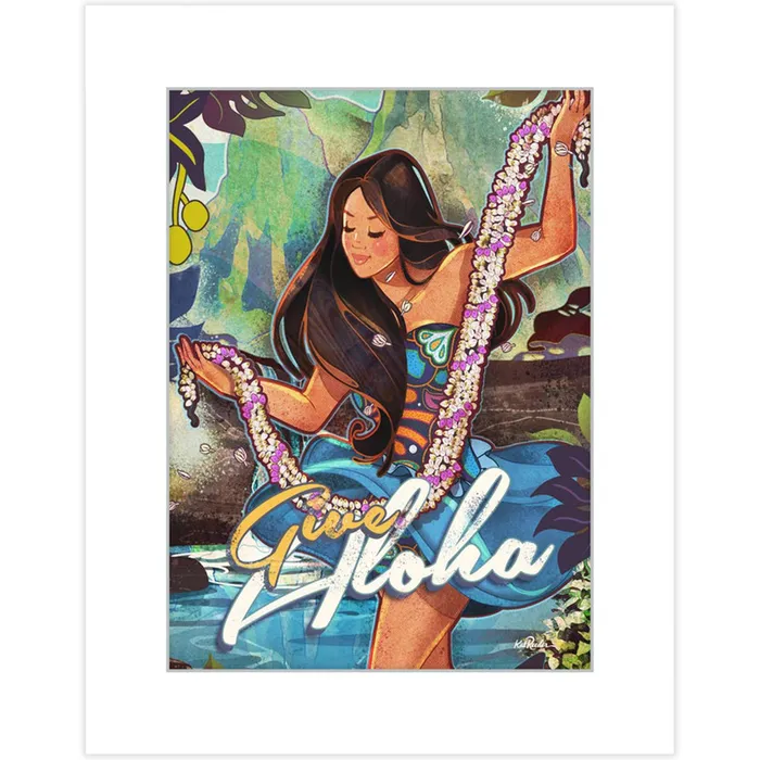 KATREEDER Earrings Give Aloha Matted Print by Kat Reeder 11 x 14