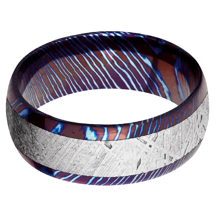 Lashbrook Earrings Titanium Damascus Polish Finish