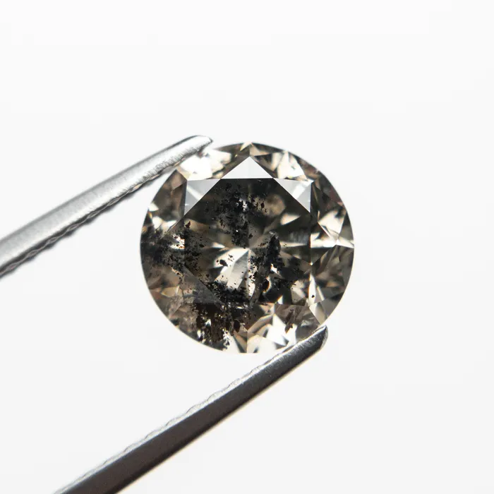 Light Champagne Brilliant Diamond 186ct Round Misfit Diamonds Necklaces